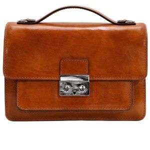 floto milano mini full grain leather satchel handbag